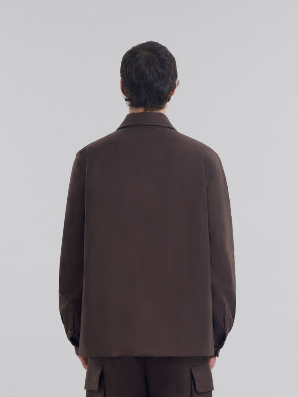 Moca Brown Organic Cotton Satin Shirt