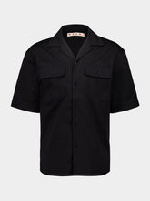 Marni Black Cotton Shirt with Front Pockets