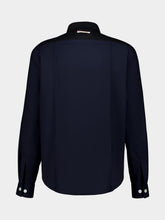 Marni Blue Virgin Wool Long-Sleeve Shirt