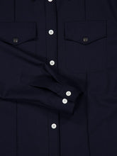 Marni Blue Virgin Wool Long-Sleeve Shirt