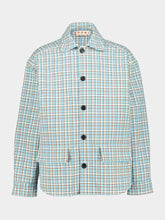 Marni Vivid Blue Checked Cotton Shirt