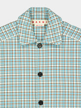 Marni Vivid Blue Checked Cotton Shirt