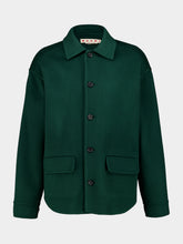 Marni Spherical Green Virgin Wool Shirt