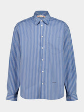 Marni Opal Blue Striped Cotton Shirt