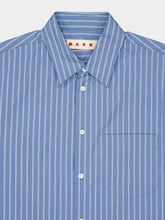 Marni Opal Blue Striped Cotton Shirt