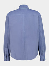Marni Dusk Blue Suede Cut-Out Shirt