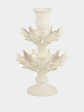 Jean Roger Glossy White Feston Ceramic Centrepiece