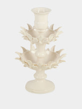 Jean Roger Glossy White Feston Ceramic Centrepiece
