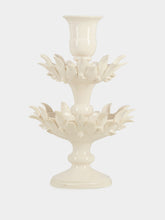 Jean Roger Glossy White Feston Ceramic Centrepiece
