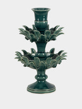 Jean Roger Peacock Blue Feston Ceramic Centrepiece