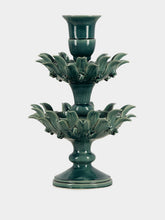 Jean Roger Peacock Blue Feston Ceramic Centrepiece
