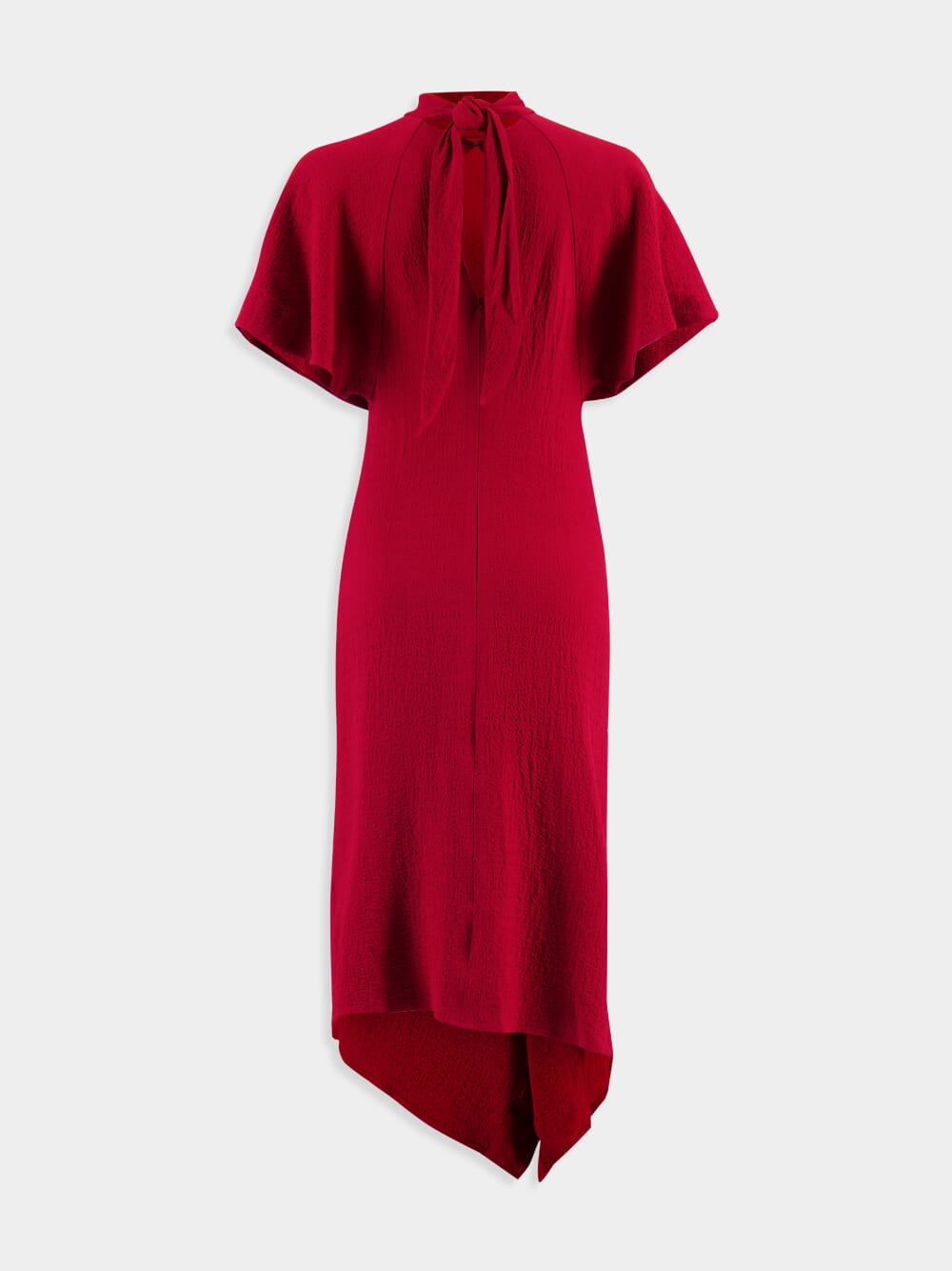 Red Love Short-Sleeve Midi Dress