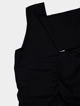 Colville Black Drape Top