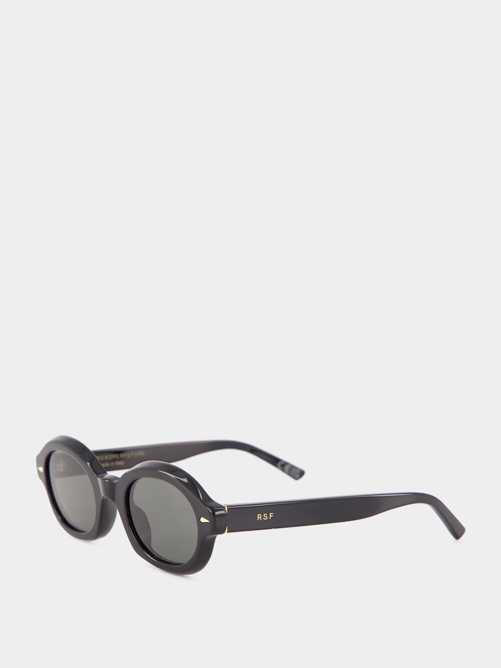 Black Marzo Oval Sunglasses