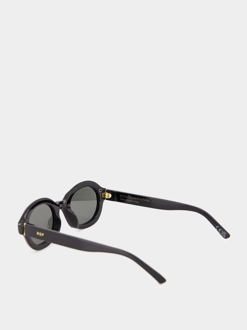 Black Marzo Oval Sunglasses