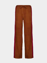 Paula Dalila Caramel Café Suede Drawstring Pants