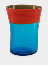 Nasonmoretti Coral Red and Turquoise Dandy Water Glass