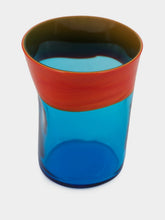 Nasonmoretti Coral Red and Turquoise Dandy Water Glass