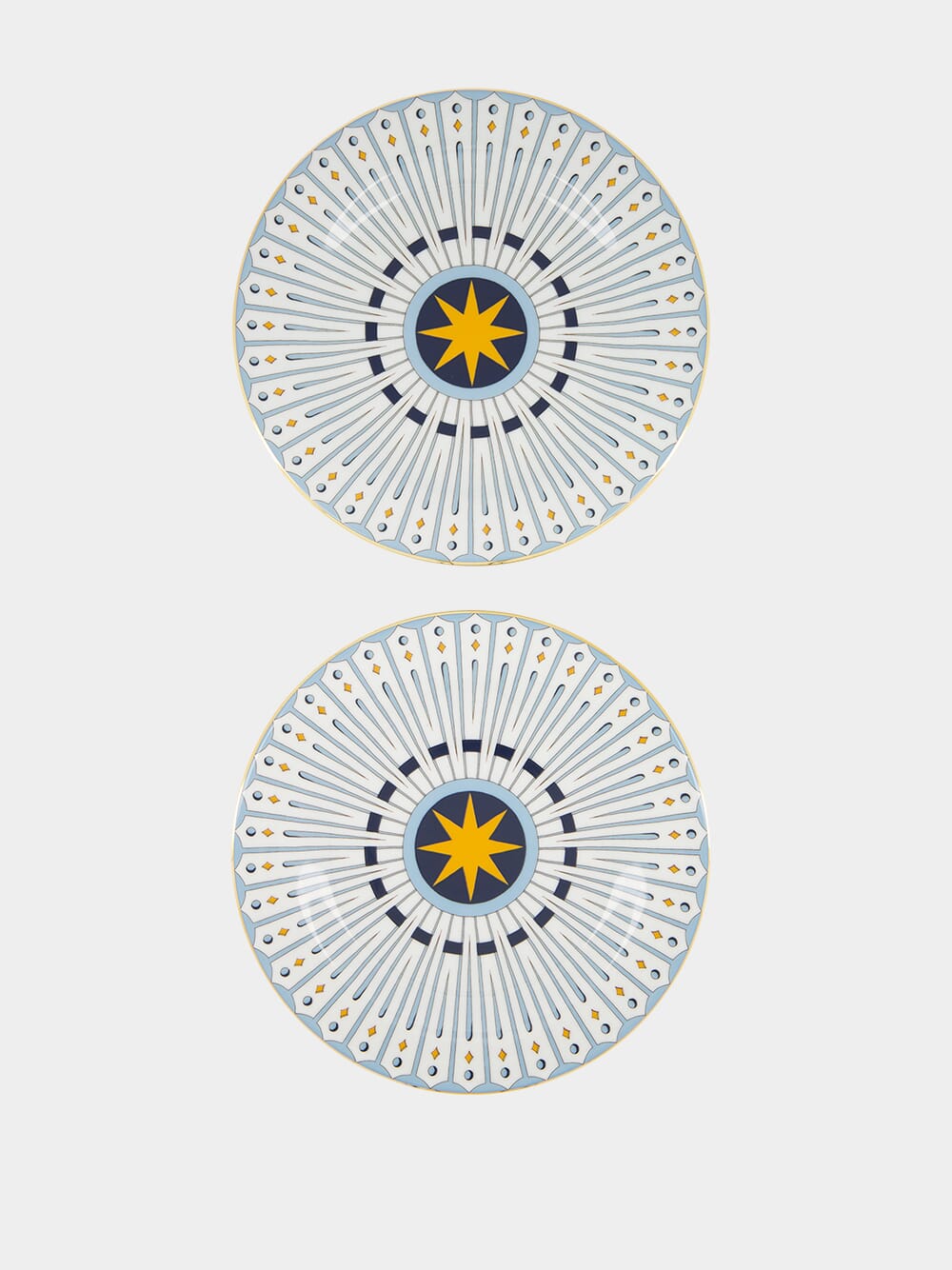 Set of 2 Feria Sky Blue Dessert Plates