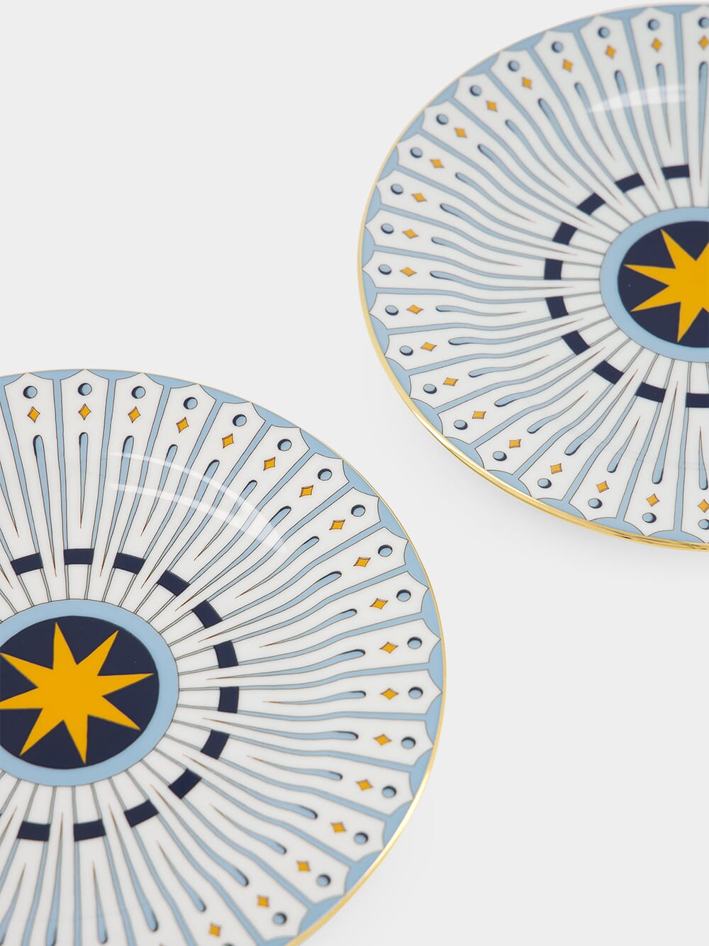 Set of 2 Feria Sky Blue Dessert Plates