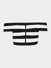 Balmain Off-Shoulder Striped Top