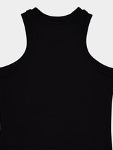 Balmain Black Tank Top with Retro PB Embroidery