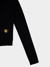 Balmain Black Cropped Knit Cardigan
