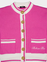 Balmain Pink Balmain Signature Knit Cardigan
