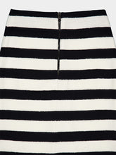Balmain Striped Knitted Midi Skirt
