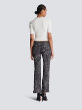 Balmain Black Tweed Flared Pants
