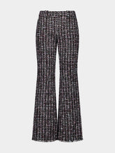 Balmain Black Tweed Flared Pants