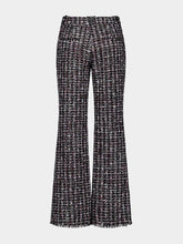 Balmain Black Tweed Flared Pants
