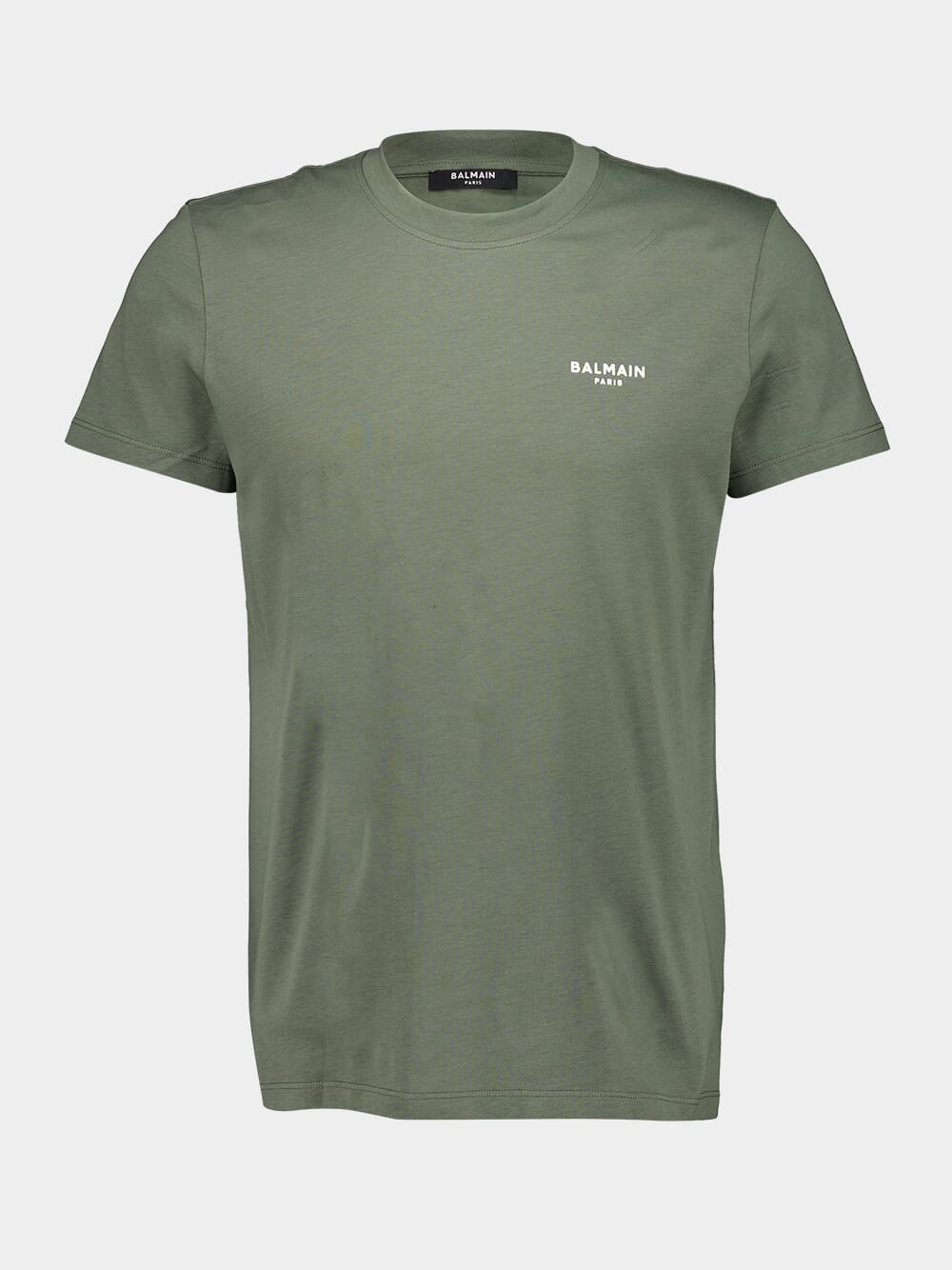 Khaki Balmain Paris Flocked T-Shirt