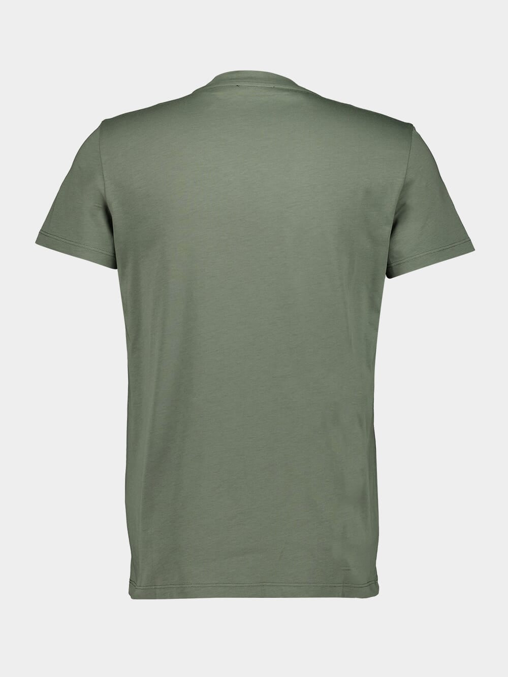 Khaki Balmain Paris Flocked T-Shirt