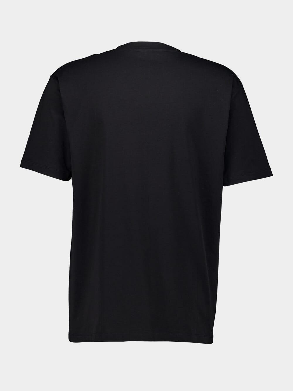 Black Printed Balmain Paris T-Shirt