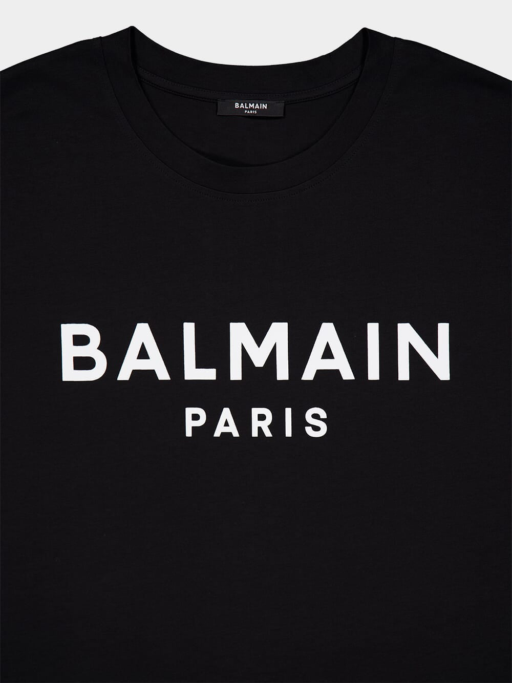 Black Printed Balmain Paris T-Shirt