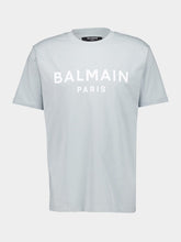 Balmain Grey Printed Balmain Paris T-Shirt