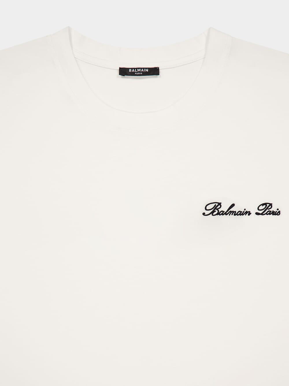 White Logo Embroidered T-Shirt