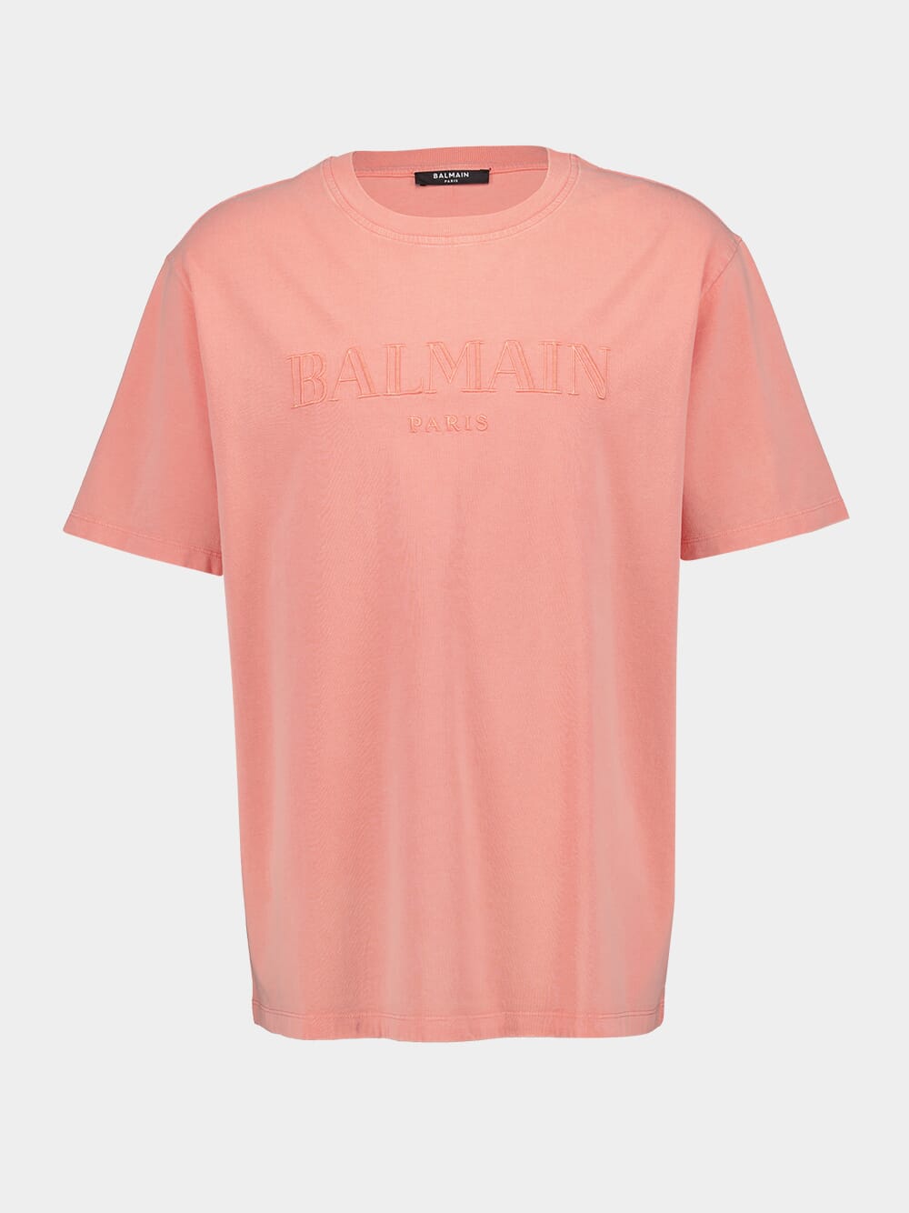 Salmon Vintage Balmain Embroidered T-Shirt