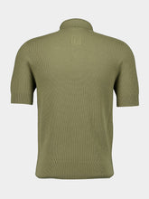 Balmain Merino Wool Khaki Polo Shirt