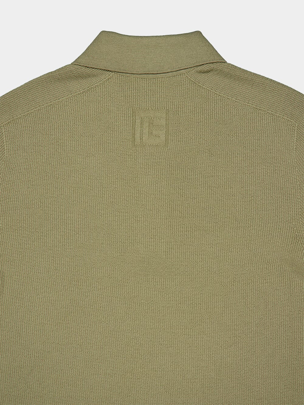 Merino Wool Khaki Polo Shirt