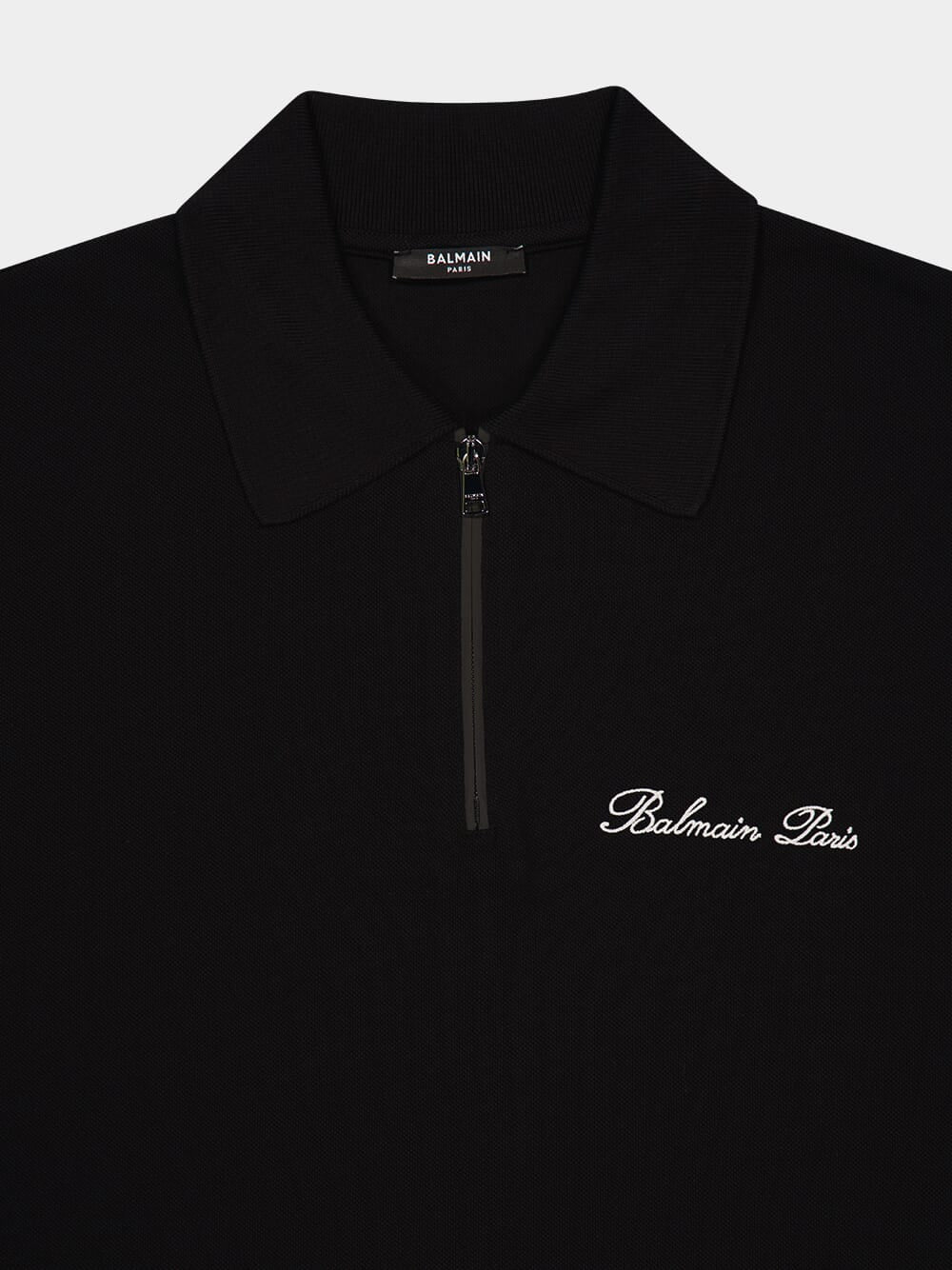 Black Embroidered Polo Shirt