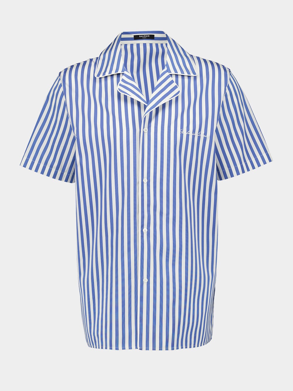 Short-Sleeved Striped Cotton Pyjama Shirt