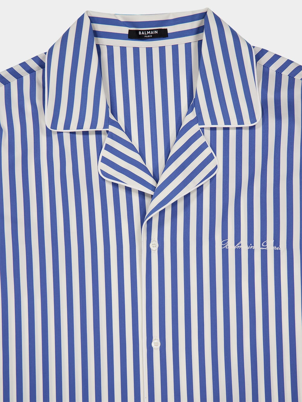 Short-Sleeved Striped Cotton Pyjama Shirt