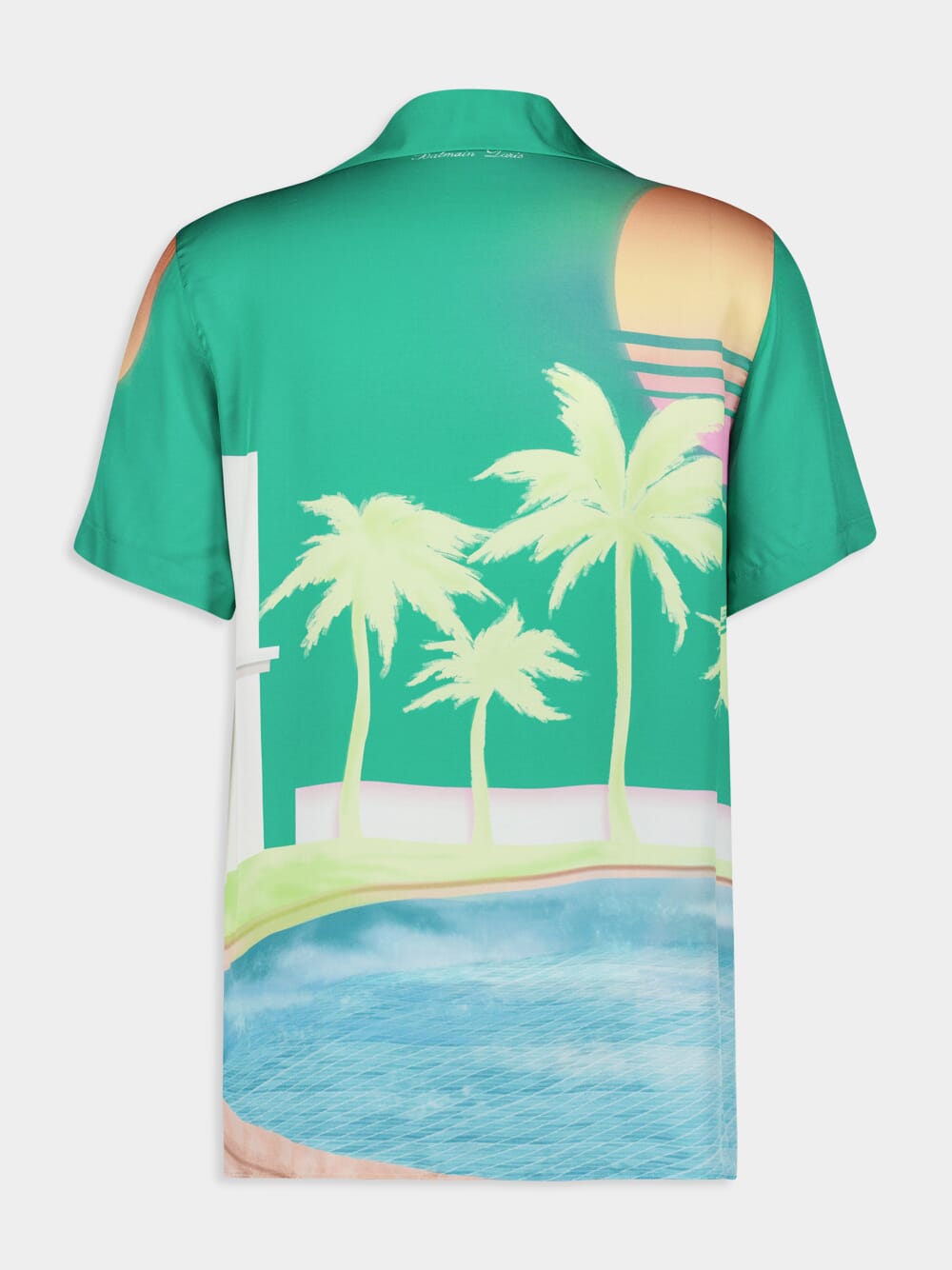 Short-Sleeved Palm Tree Print Shirt