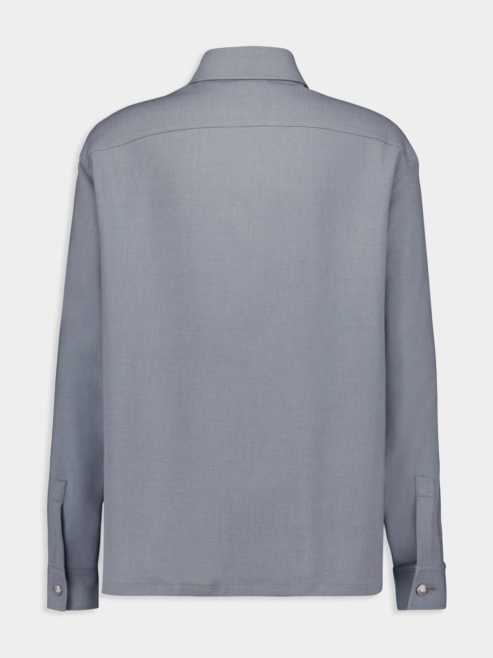 Grey Shirt with Embossed Silver Buttons