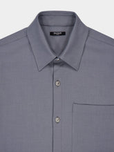 Balmain Grey Shirt with Embossed Silver Buttons