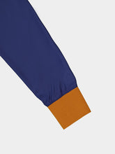 Paula Diane Navy Blazer Silk V-Neck Long-Sleeve Top