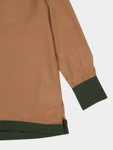 Paula Diane Timberwolf Silk V-Neck Long-Sleeve