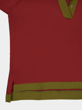 Paula Diane Burgundy Silk V-Neck Longsleeve